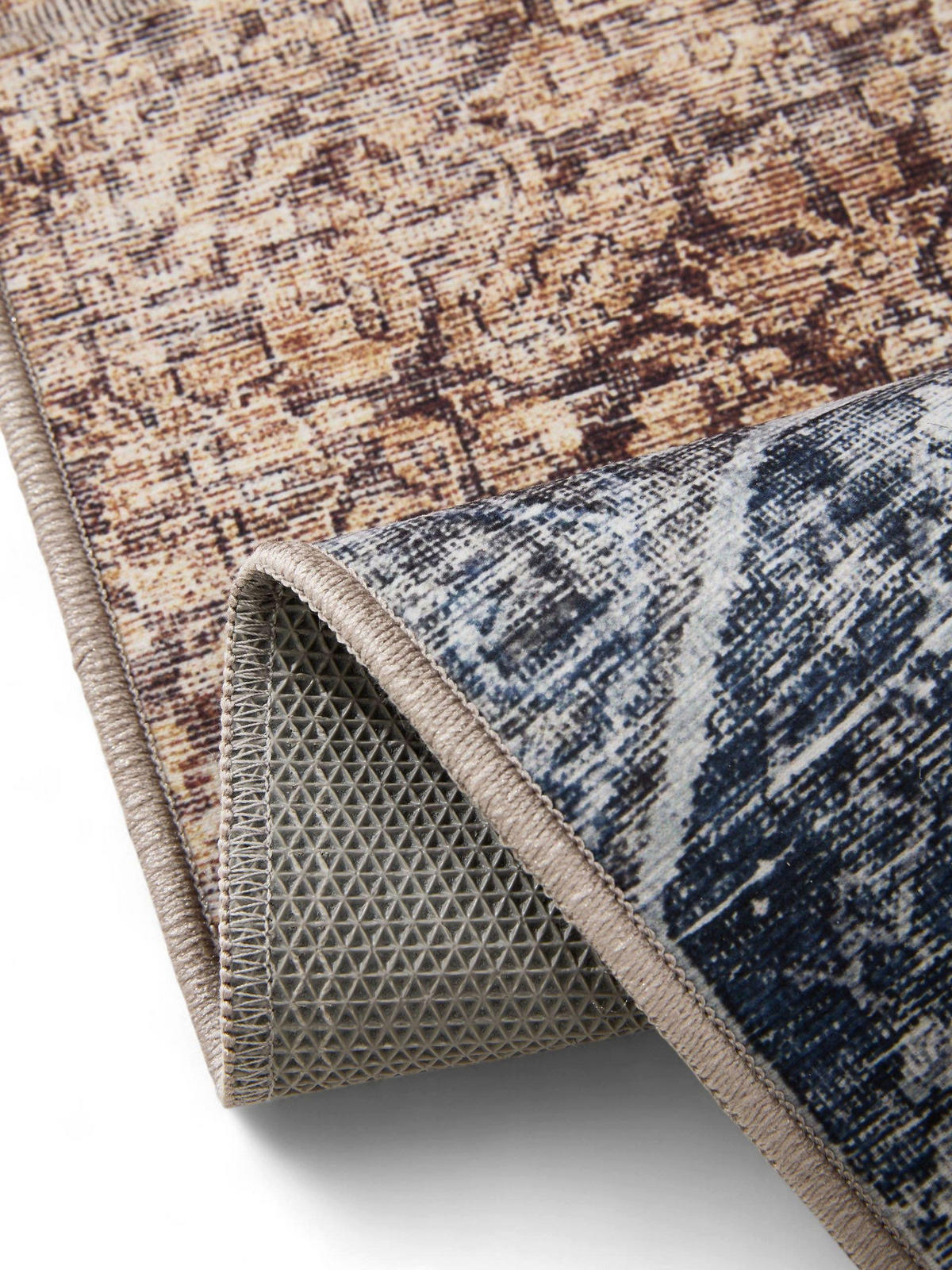 VINTAGE-TEPPICH George waschbar 80x150 cm - Multicolor/Braun, Kunststoff (80/150cm) - benuta