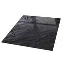 TISCHPLATTE 50x50 cm – Steintextur - Weiß, Glas (0.4/50/50cm) - Wallfluent