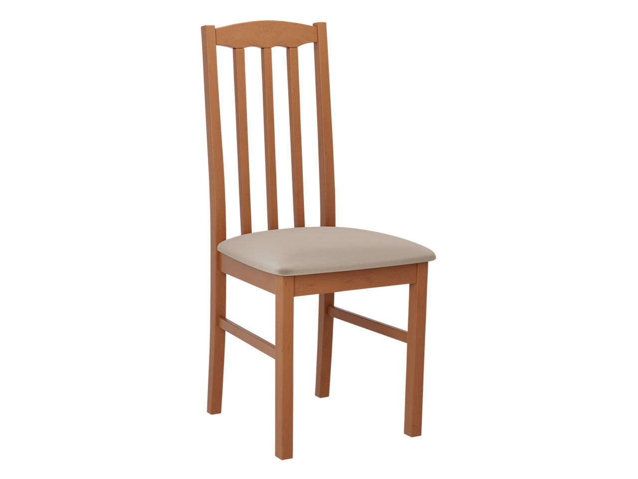 STUHL Bos XII, Holzfarbe: Erle - Eichefarben/Beige, Holz (43/90/48cm) - MIRJAN24