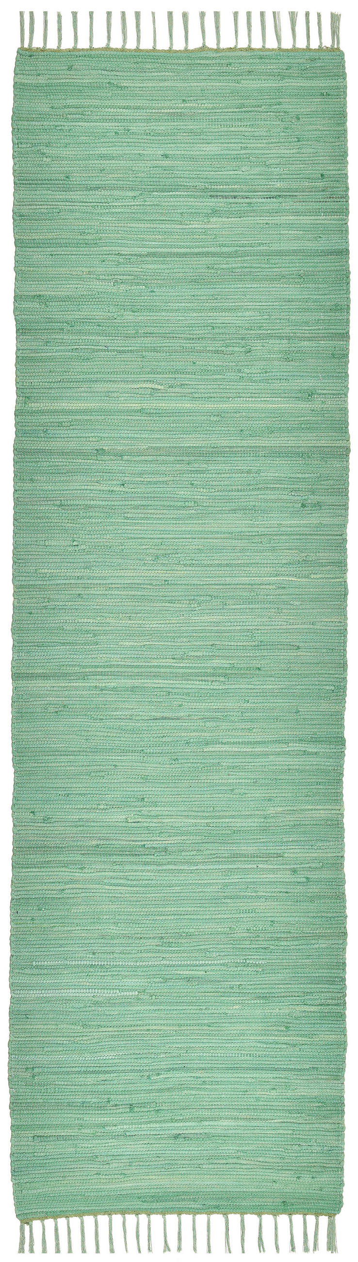 Rug and Roll Fleckerlteppich Mintgrün 70x250 cm