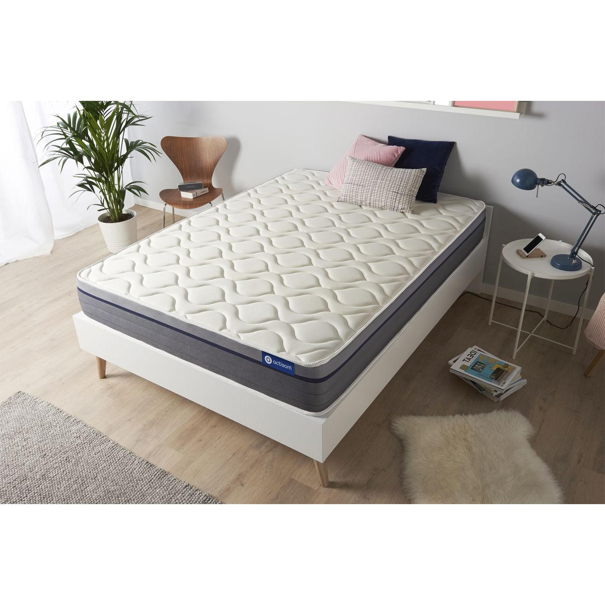 MATRATZE Actimemo zen Memory-Schaum 140 x 200 cm h1 - Weiß, Textil (140/200cm) - ACTISOM