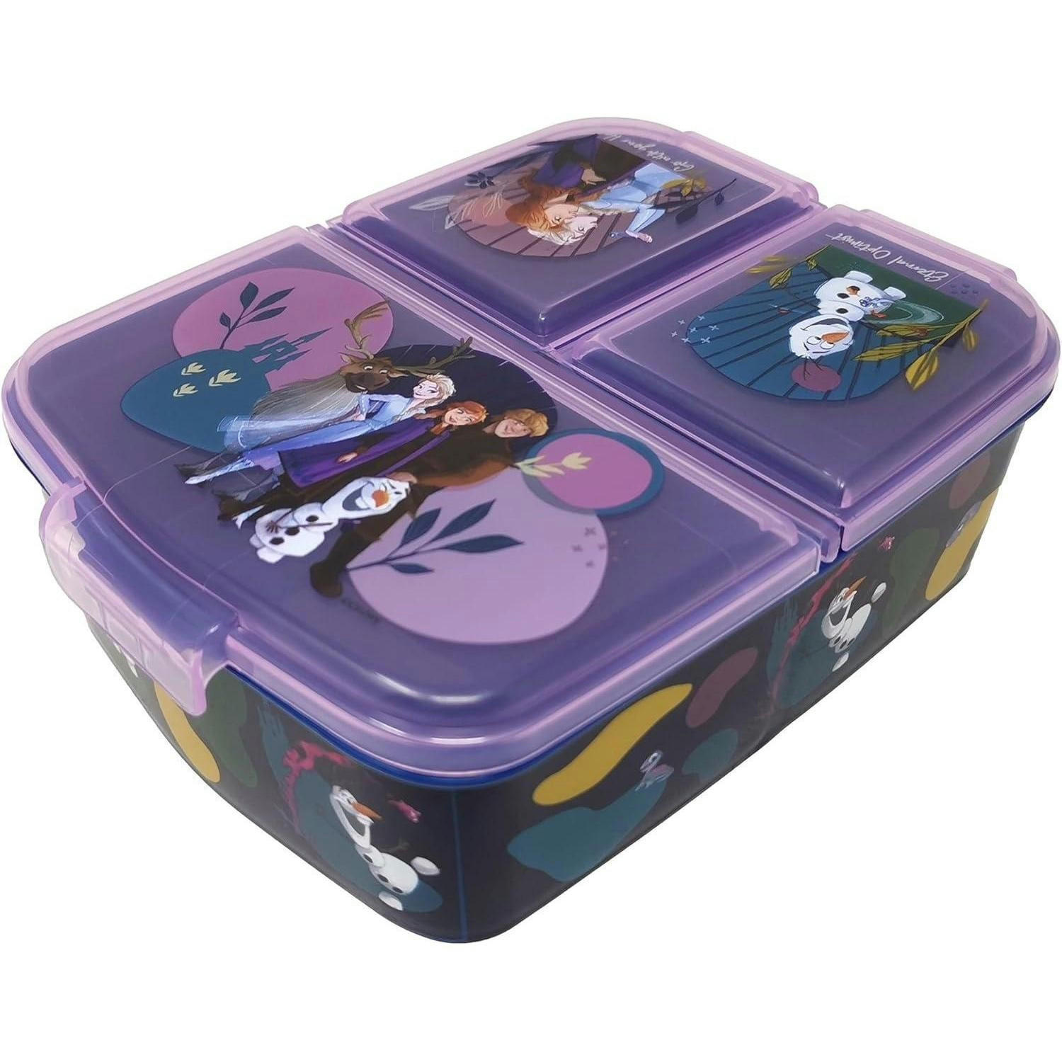 BROTDOSE Kinder mit Fächern Frozen II Eiskönigin 18 cm - Multicolor, Kunststoff (14/7/18cm)