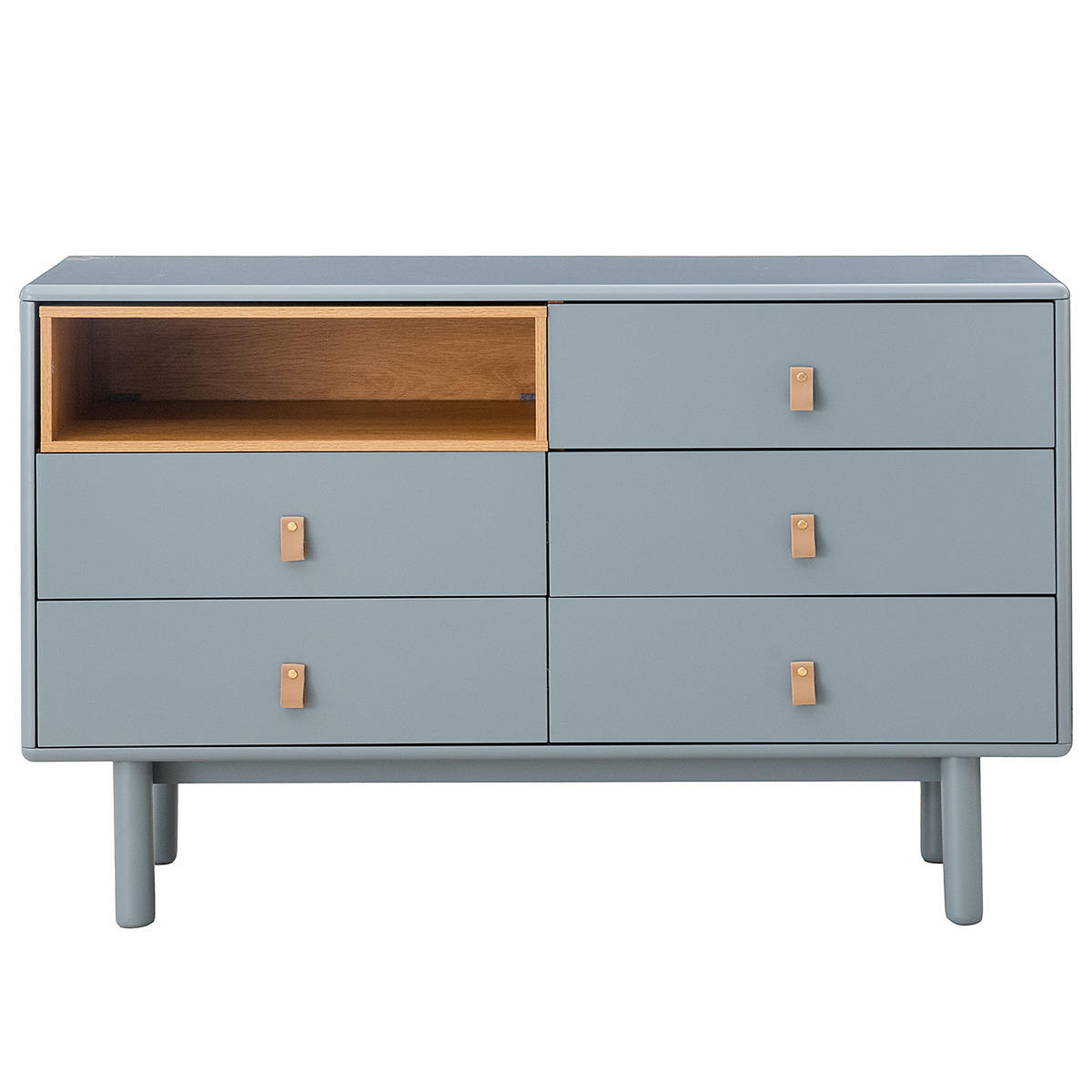 SIDEBOARD - 120 cm - Blaugrau/Braun, Holz/Holzwerkstoff (120/75/40cm) - home24