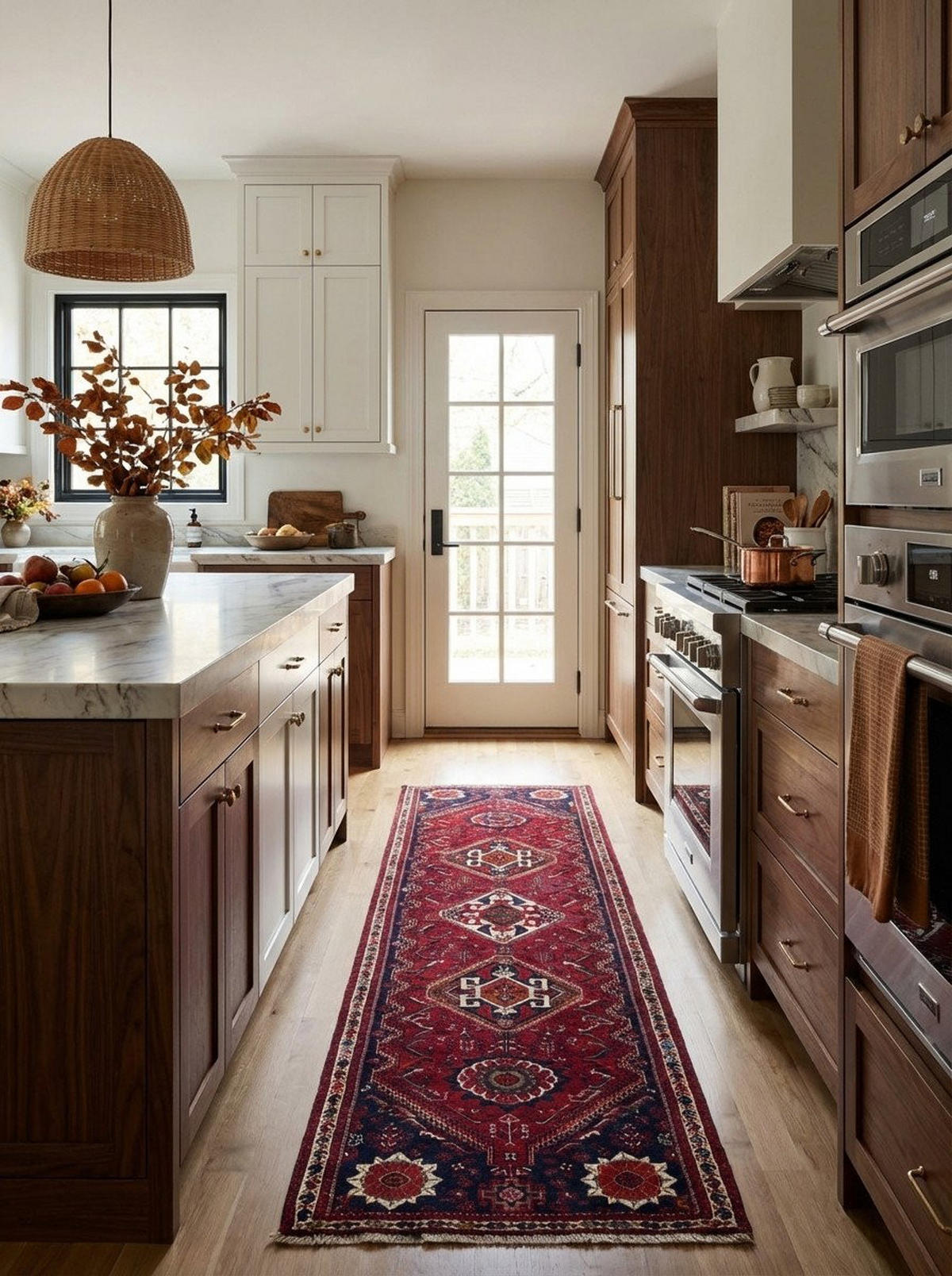 TEPPICH Gashgai Rot 302/77 cm Schurwolle - Rot, Textil (77/302cm) - Looma