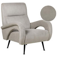 SESSEL Cord grau Svalov - Grau, Textil (77/93/75cm) - Beliani