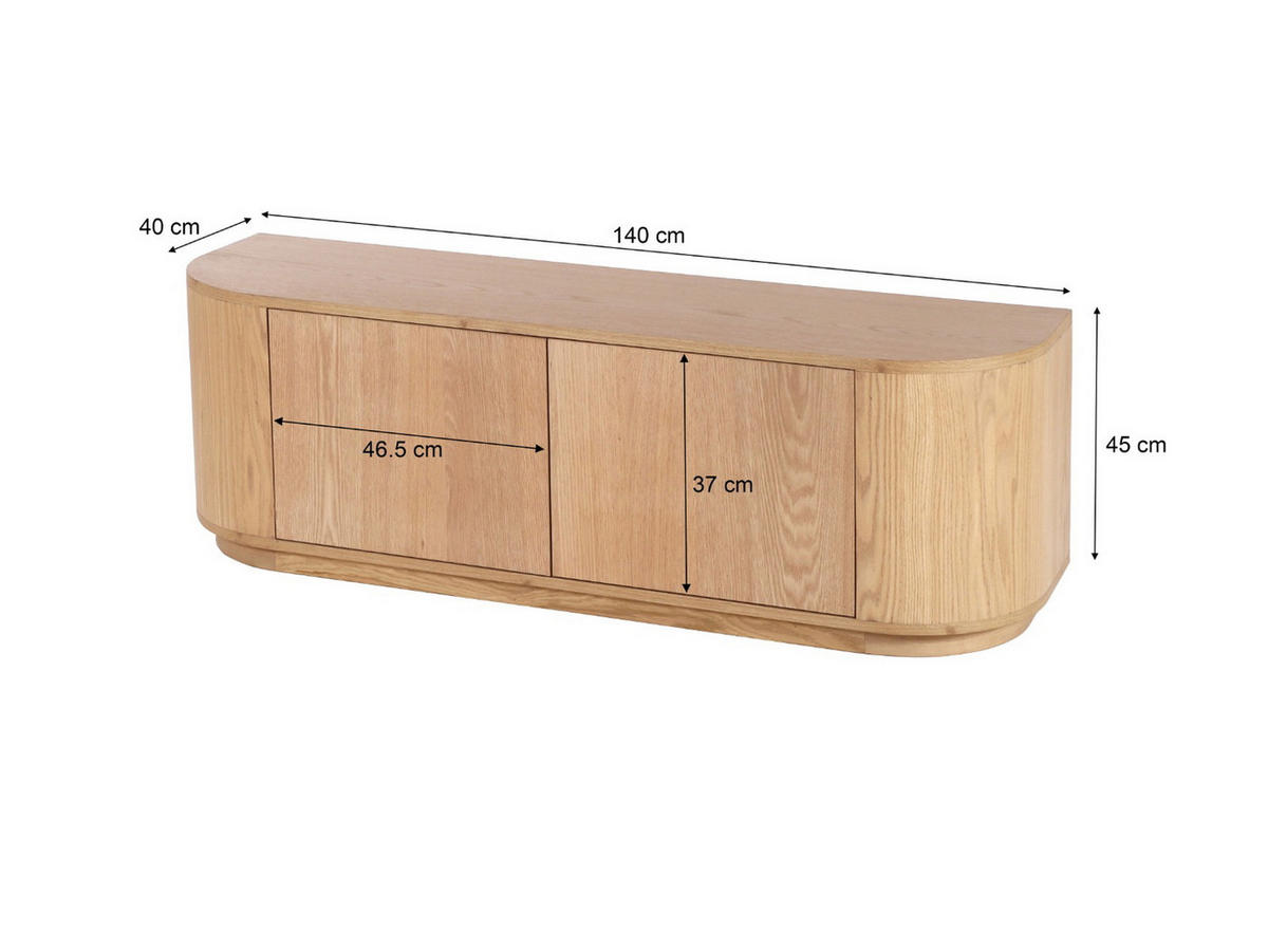 TV-SCHRANK aus Holz 140x40x45cm, braun - Braun, Textil (140/85/40cm) - Livingfurn