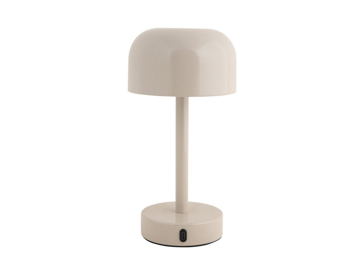 TISCHLAMPE James LED 12.5/12.5/24.5 cm - Grau, Metall (12.5/12.5/24.5cm) - Leitmotiv