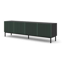 TV-LOWBOARD SCHWARZ - Schwarz/Grün, Holzwerkstoff (200/58/42cm) - FURNLUX