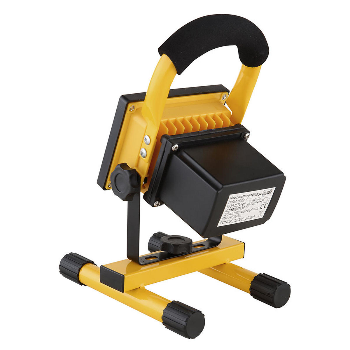 LED BAUSTRAHLER Gelb Beweglich 2er Set - Gelb, Glas (14.5/16.4/22.5cm) - Globo Lighting