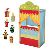 KASPERTHEATER mit Holzgestell - Multicolor, Holzwerkstoff (65.5/123.5/39cm) - Roba