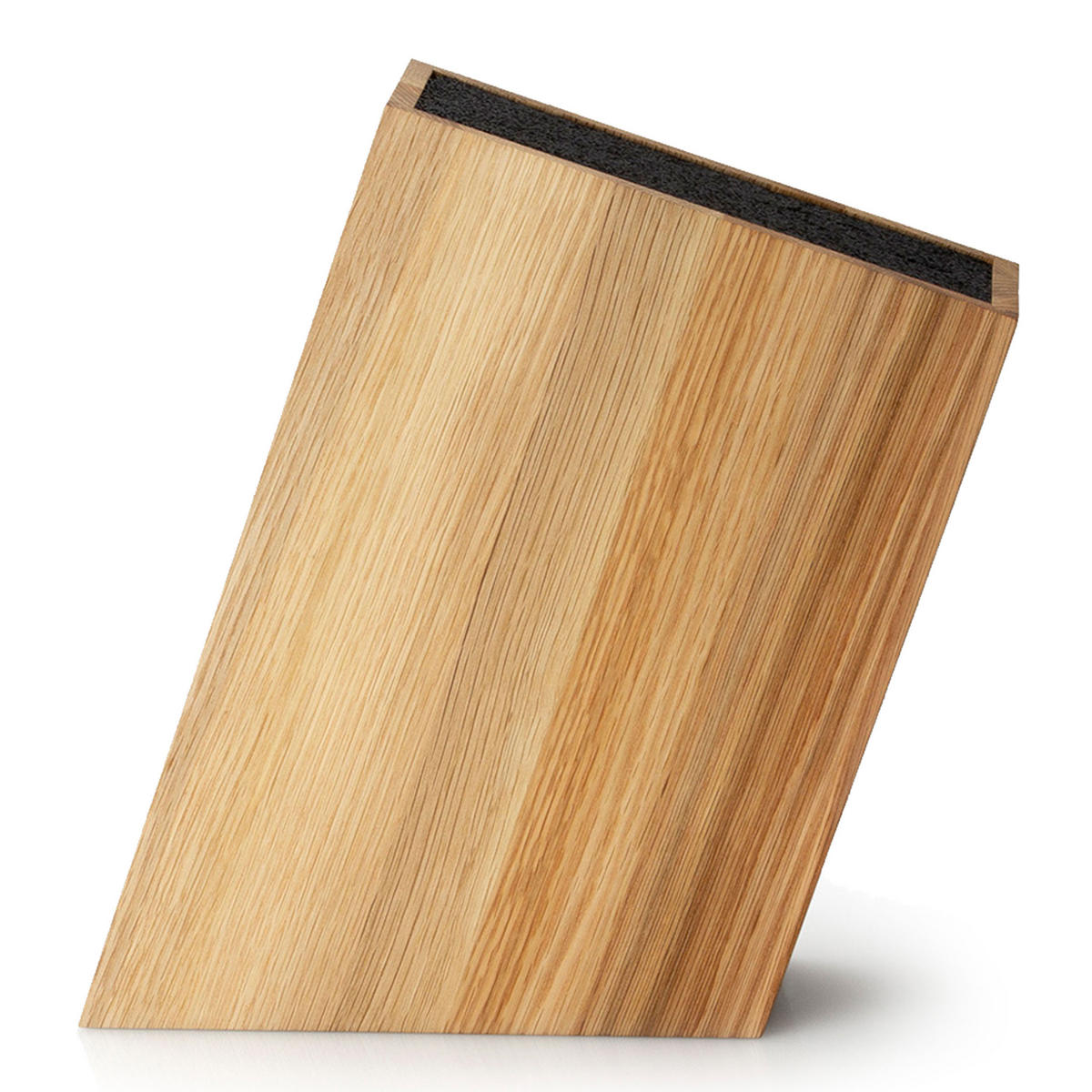 MESSERBLOCK mit flexiblem Einsatz, schräg stehend, Eichenholz - Braun, Holz (9/29/28cm) - Continenta