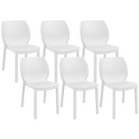 GARTENSTUHL 6 Kunststoff Weiß - Weiß, Kunststoff (58/80/59cm) - CLP