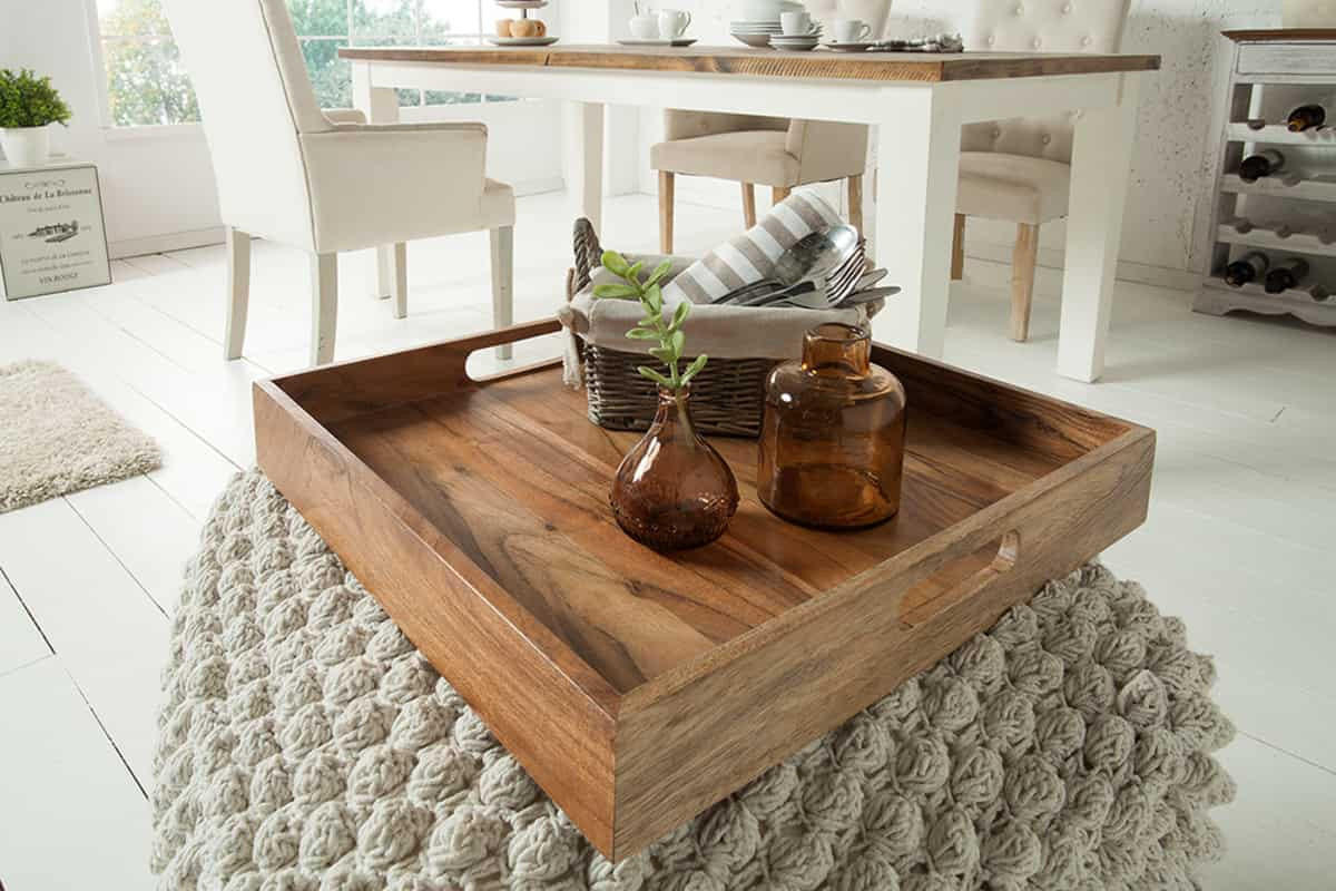 TABLETT CIANO Akazie Natur 40cm - Braun, Holz (40/6/40cm) - riess-ambiente