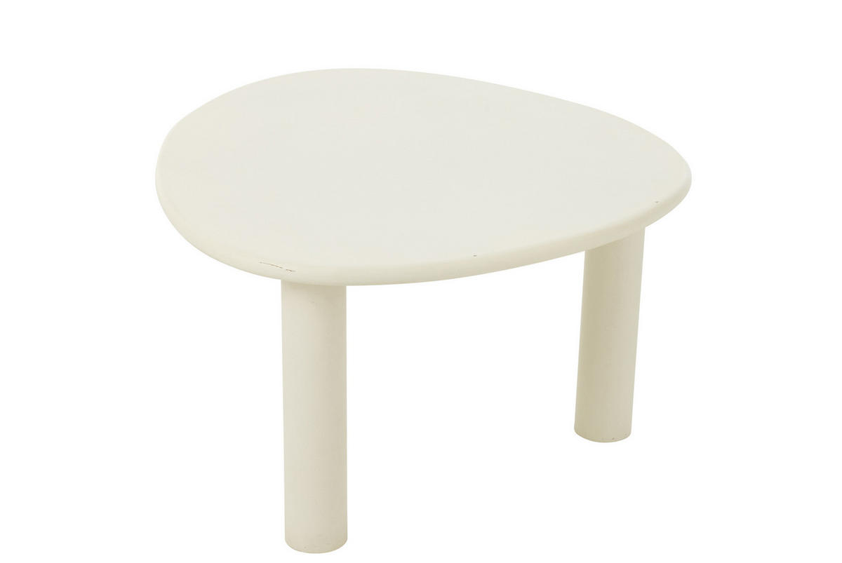 TISCH BALI – Holz – Weiß - M - Weiß, Holz (75/66/38cm) - J-Line