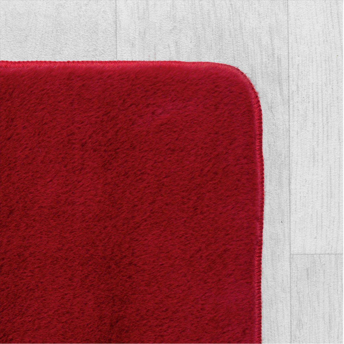 TEPPICH Kurzflor Unifarben Polyester Antirutsch Wohnzimmer Rot Läufer 80x150 - Rot, Textil (80/150cm) - KADIMA DESIGN
