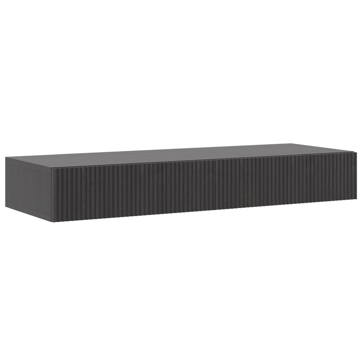 WANDKONSOLE Nolie Holzoptik Esche Schwarz 110 cm - Schwarz, Holzwerkstoff (110/17/40cm) - Selsey