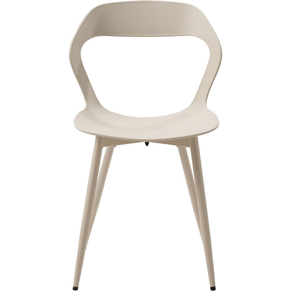 ESSZIMMERSTUHL 4er-Set Beige mit Metallbeinen skandinavischer Stil - Beige, Kunststoff (43/83/43.5cm)