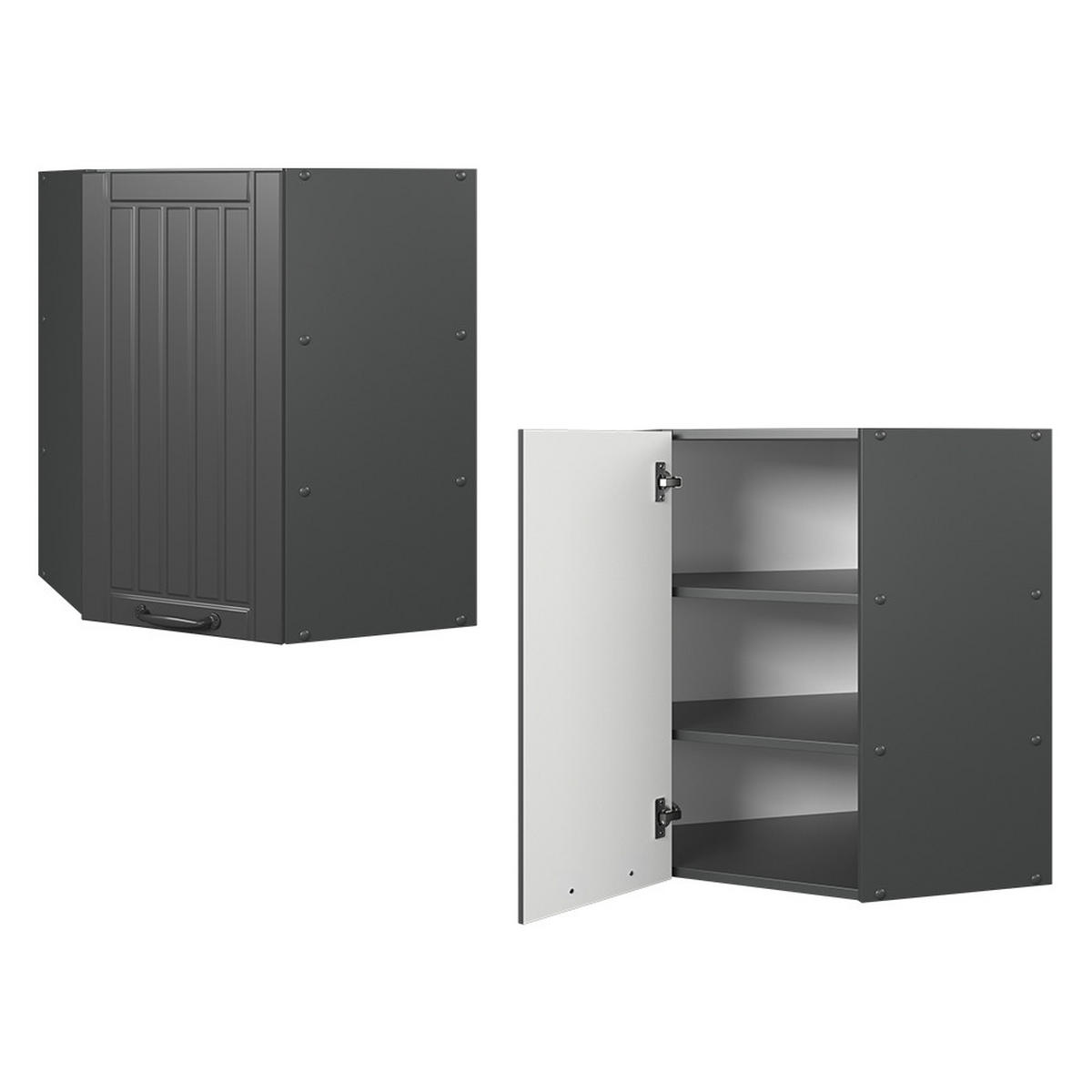 ROHOVÝ VĚŠÁK NA STĚNU Fame-Line Tmavě šedá - tmavě šedá/antracitová, kompozitní dřevo (57/72/34.1cm) - Vicco