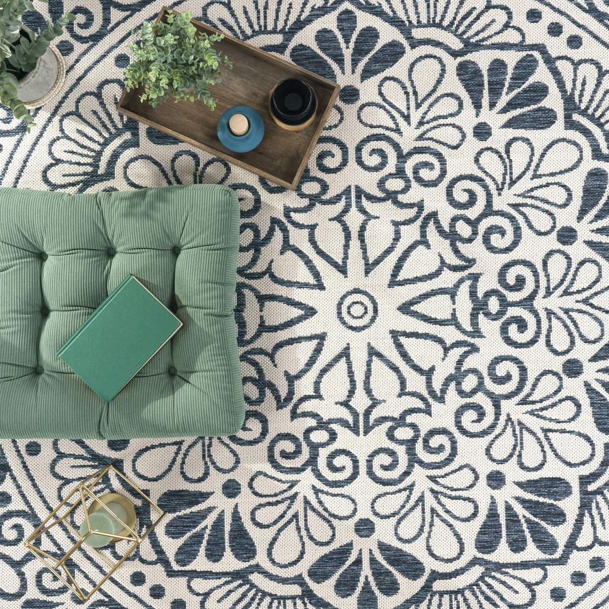 OUTDOORTEPPICH 80/150 cm Coco 205 - Blau, Textil (80/150cm) - Paco Home