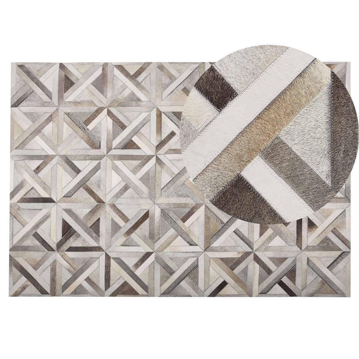 KURZFLOR-TEPPICH Taytan 200/140 cm - Braun, Fell (140/200cm) - Beliani