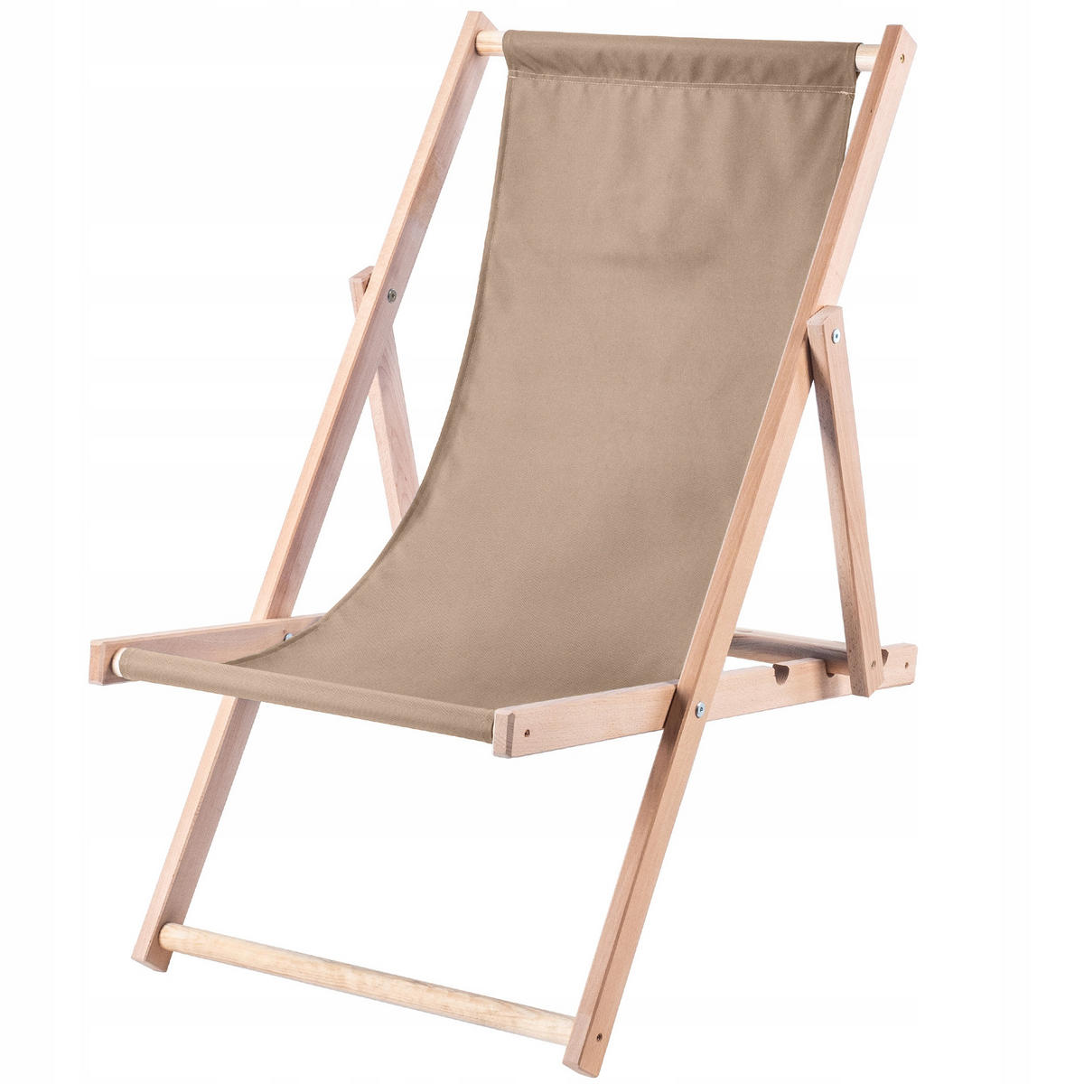 HOLZLIEGESTUHL Cappuccino 1 Stk. - Cappuccino, Holz (53/80cm) - KADAX