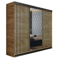 SCHIEBETÜRENSCHRANK MALANI - Craft Eiche Gold 200x205x59 cm - Honigeiche, Holzwerkstoff (200/205/59cm) - Kier Furniture