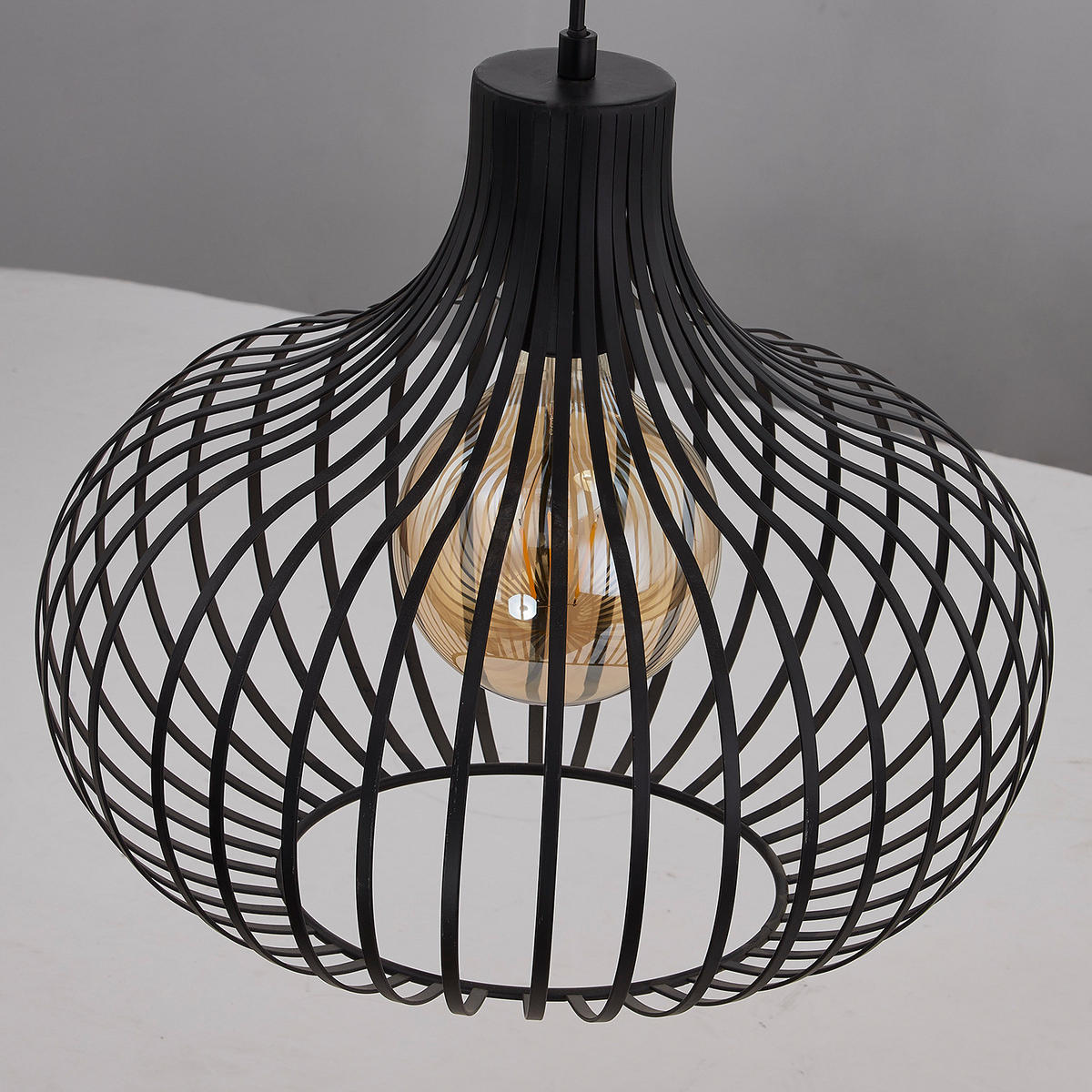 PENDELLEUCHTE - Eisen, 1-flammig - Schwarz, Metall (40/40/185cm) - home24