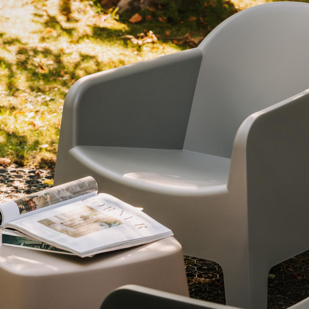 GARTENMÖBEL-SET MALUS, 4-tlg - Grau, Kunststoff - KONSIMO®