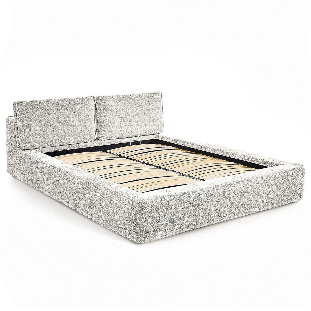 POLSTERBETT - Creme, Textil (180/200cm) - home24