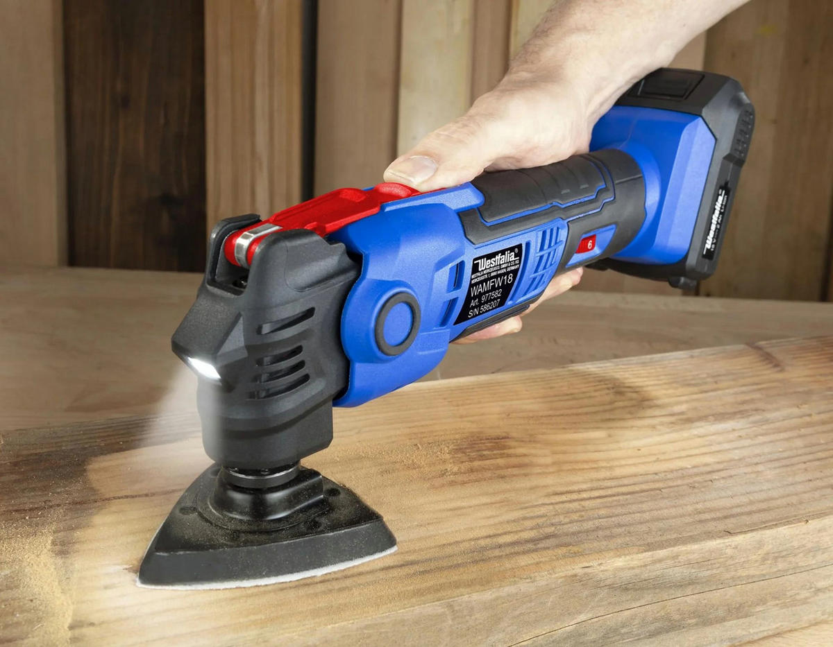 AKKU Multifunktionswerkzeug 18 Volt Li-Ion WAMFW18 - ohne und Ladegerät - Ahornfarben, Metall (30.6/7/9.7cm) - Westfalia
