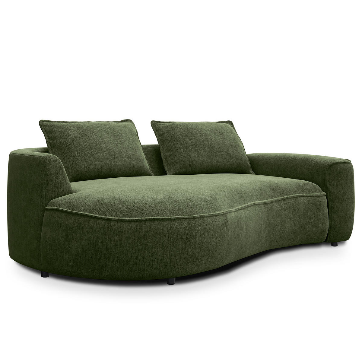 2,5-SITZER SOFA - Grün, Textil (217/82/156cm) - home24