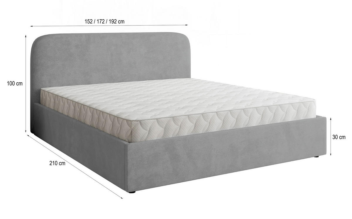 POLSTERBETT RENIVE 180x200 cm mit Bettkästen - Braun - Braun, Holz (180/200cm) - MASSENO