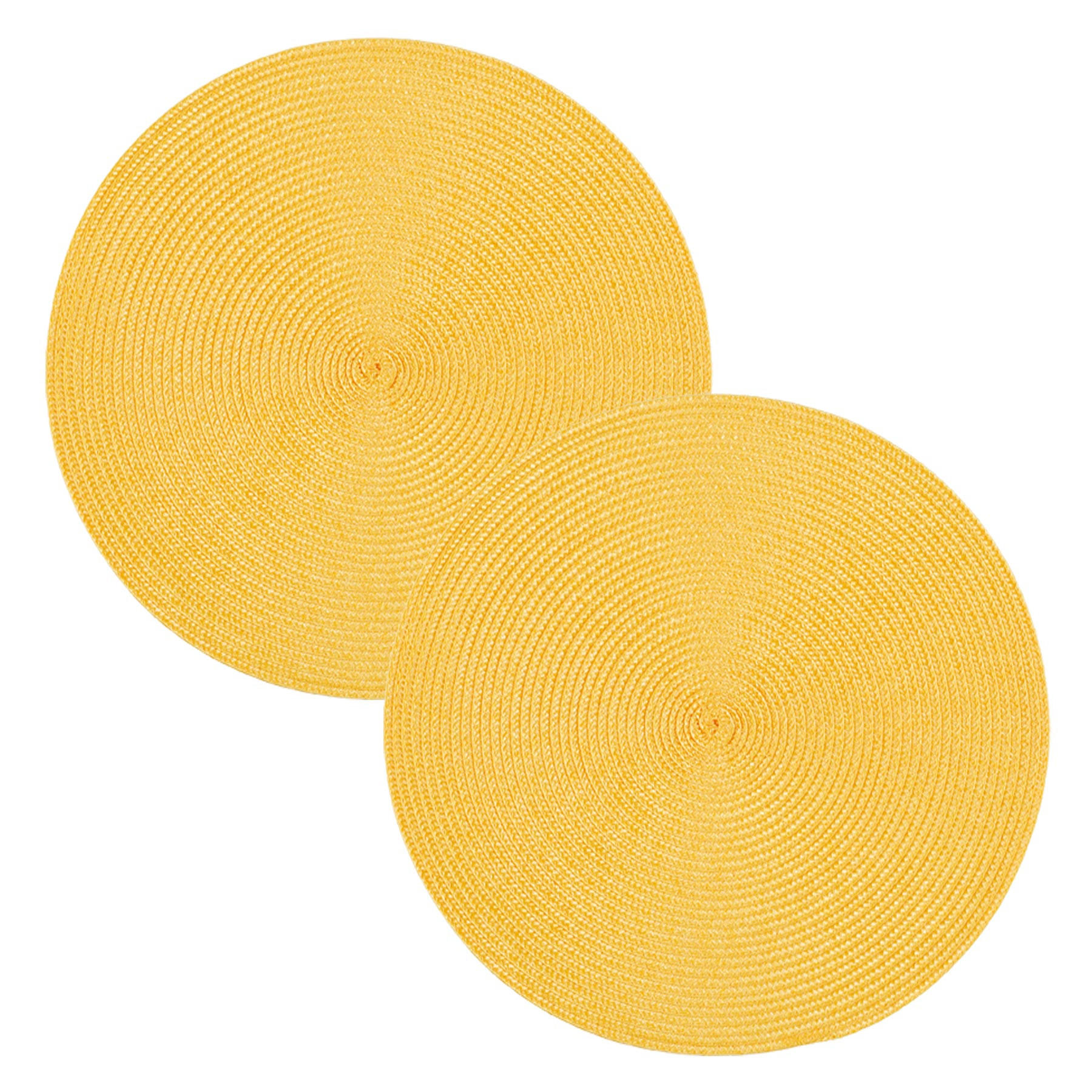 PLATZSET 2er Set Polypro Honig 35 cm rund - Honig, Kunststoff (35cm) - TiborTex