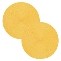 PLATZSET 2er Set Polypro Honig 35 cm rund - Honig, Kunststoff (35cm) - TiborTex