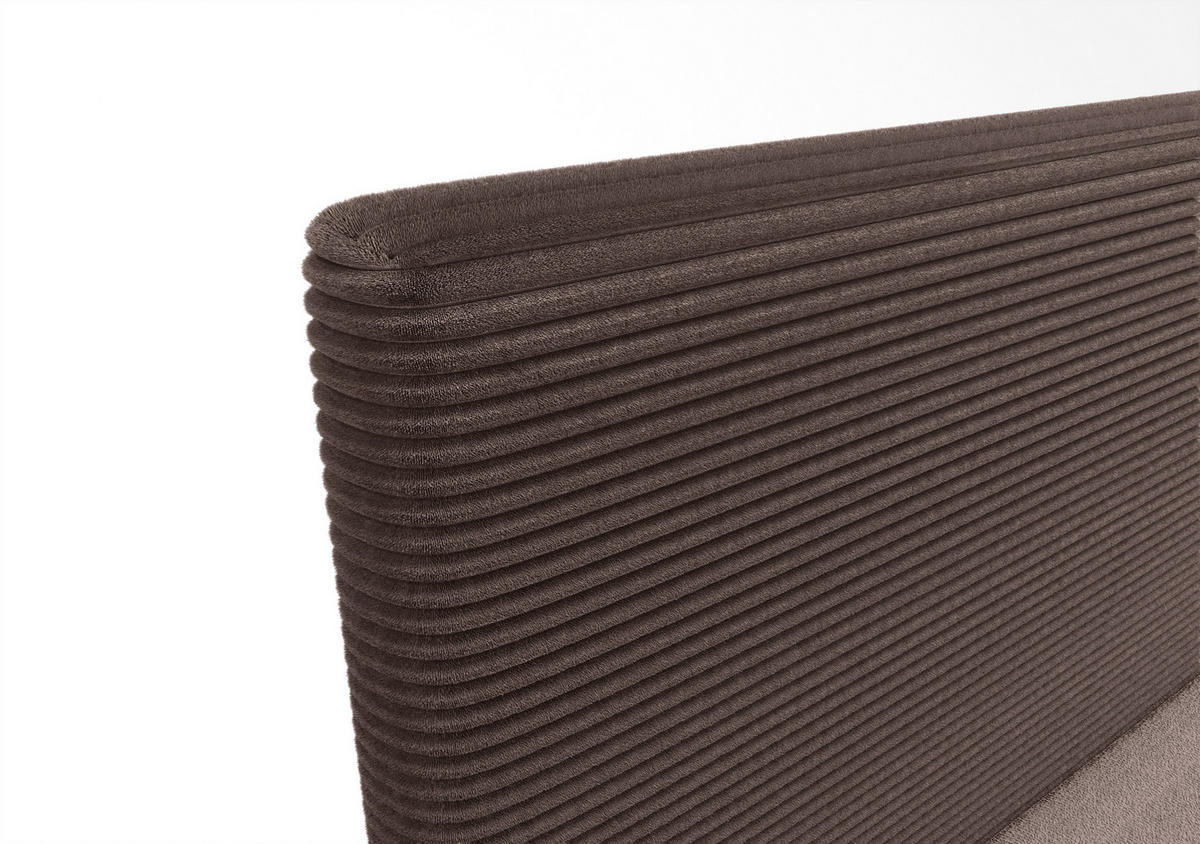 BOXBETT NARA mit Matratze H3, Bonell und Topper 180x200 POSO 004 - Braun, Textil (180/200cm) - Bedante