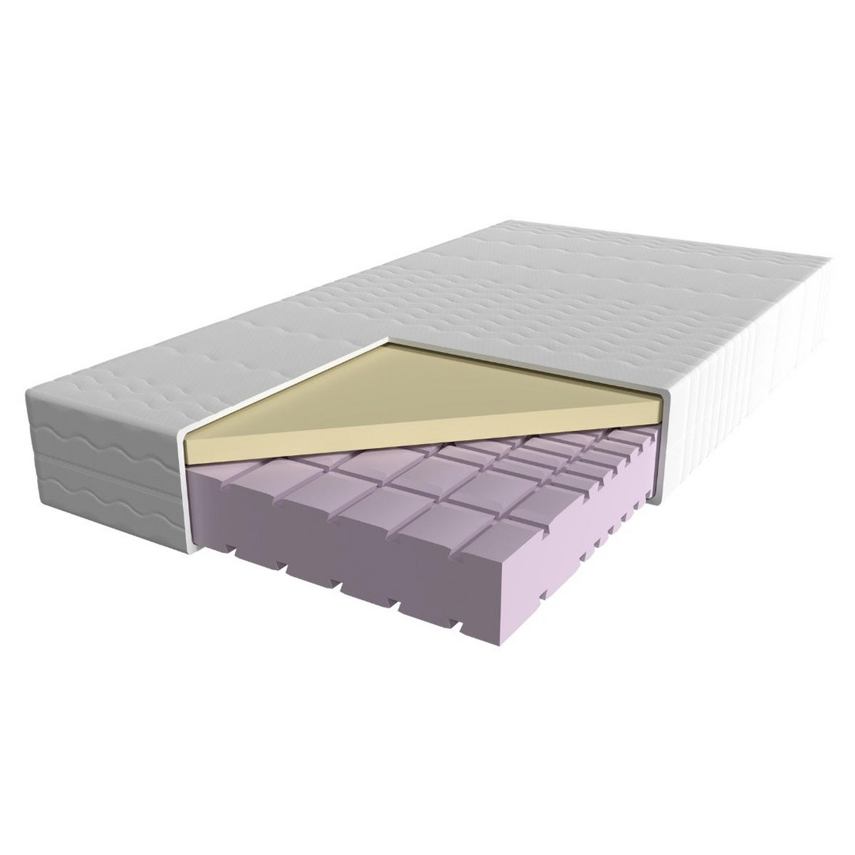 VISCOMATRATZE 180/200 cm H3 - 23cm Höhe & Tencel Bezug - Weiß, Textil (180/200cm) - AM Qualitätsmatratzen