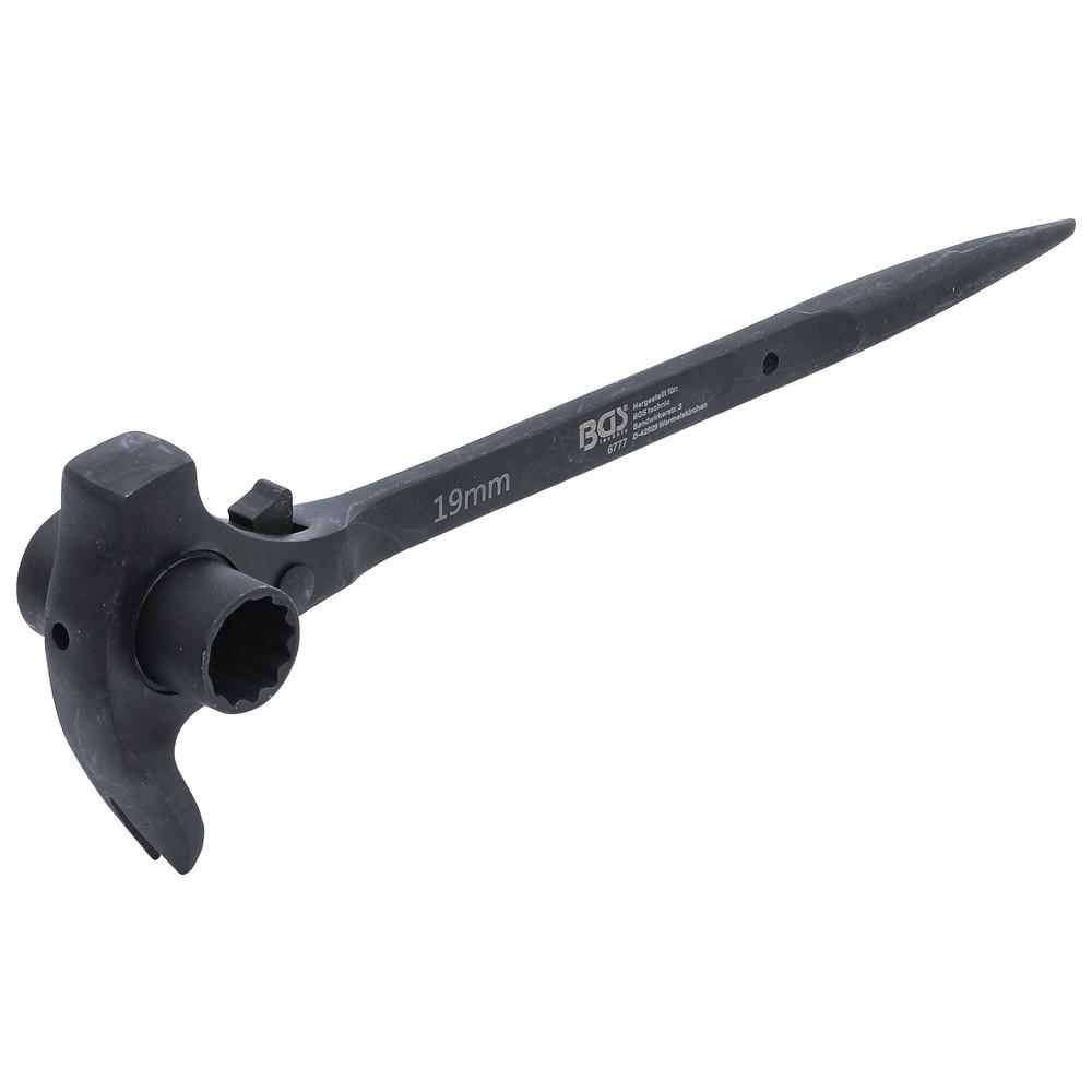 GERÜSTBAURATSCHE 4-in-1, 19 x 22 mm, Gerüstratsche, Gerüstbauer-Knarre - Multicolor, Kunststoff (310/100/55cm) - BGS technic