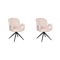 ESSZIMMERSTUHL Neo Stoff 62/59/86 cm 2er-Set - Beige, Textil (59/86/62cm) - LABEL51