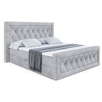 BOXBETT NOEL-Z - 120 x 200 - H4 - Hellgrau - Hellgrau, Holzwerkstoff (120/200cm) - ALTDECOR