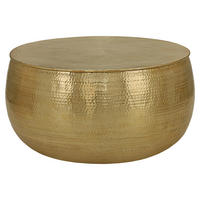 COUCHTISCH - Goldfarben, Metall (90/90/45cm) - WOMO-DESIGN