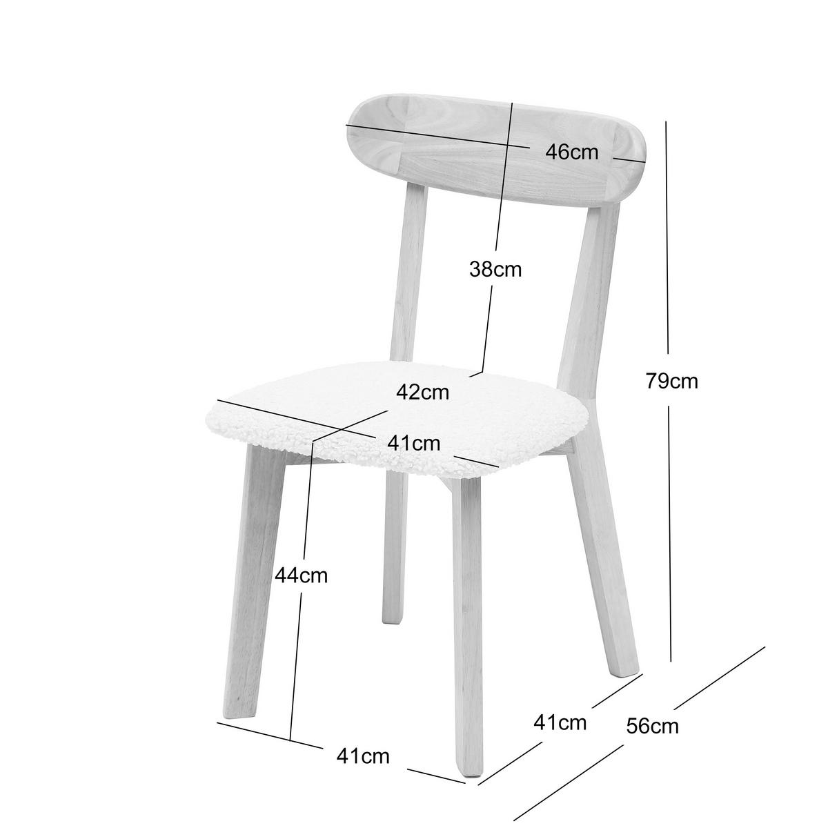 STUHL 2er-Set dunklem Holz Beige - Braun, Holz (41/79/56cm) - Nordlys