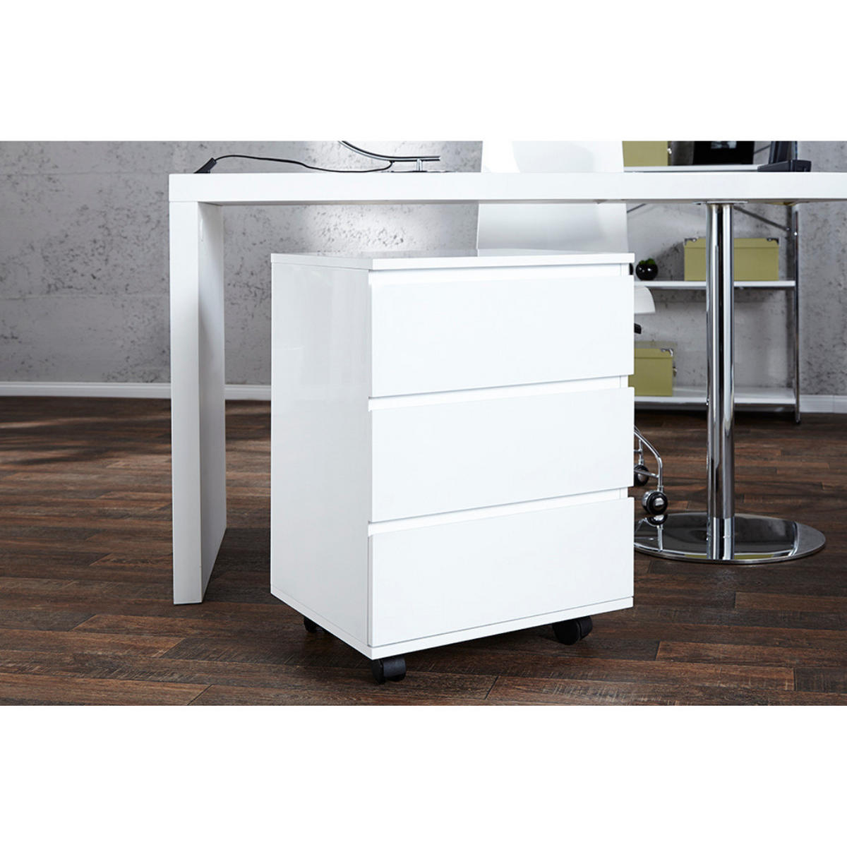 ROLLCONTAINER BIG DEAL Weiß 45 cm - Weiß, Holz (45/63/40cm) - riess-ambiente