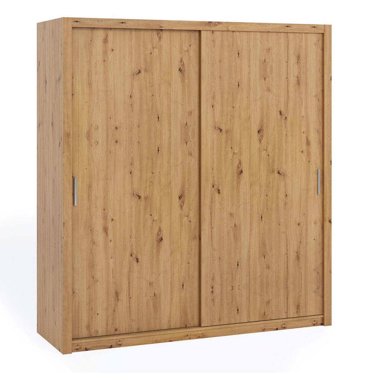 SCHIEBETÜRENSCHRANK Tamiza 200/215/62 2-türig - Silberfarben/Eiche Artisan, Holzwerkstoff/Kunststoff (200/215/62cm) - Ravio