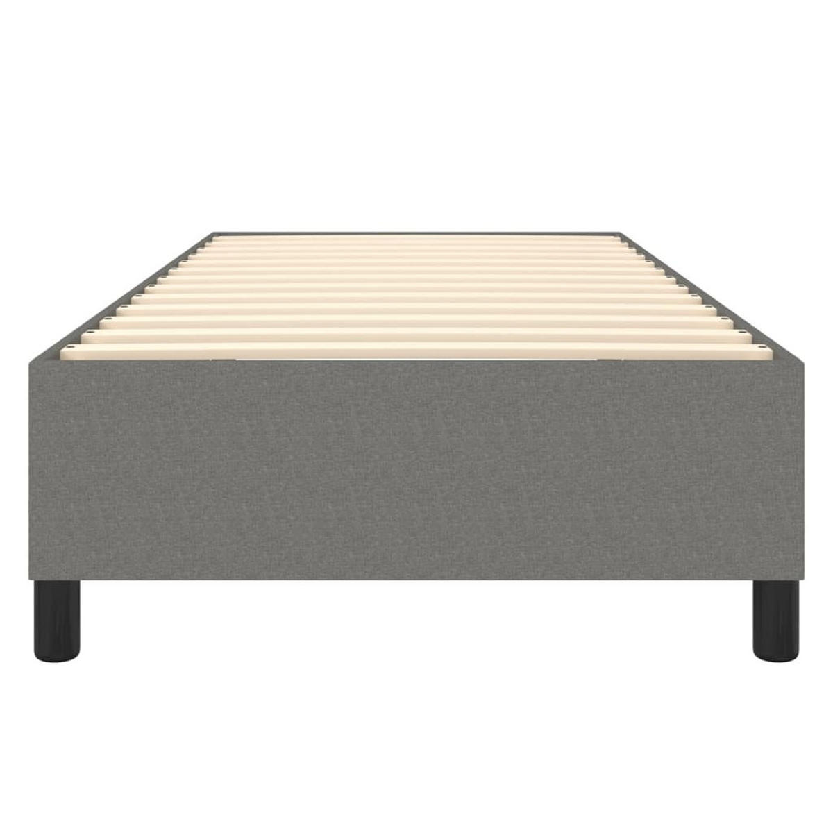 BETT mit Lattenrost ohne Matratze, 100/200 cm, 35 cm Hoch, aus Stoff, Dunkelgrau - Grau, Textil - vidaXL