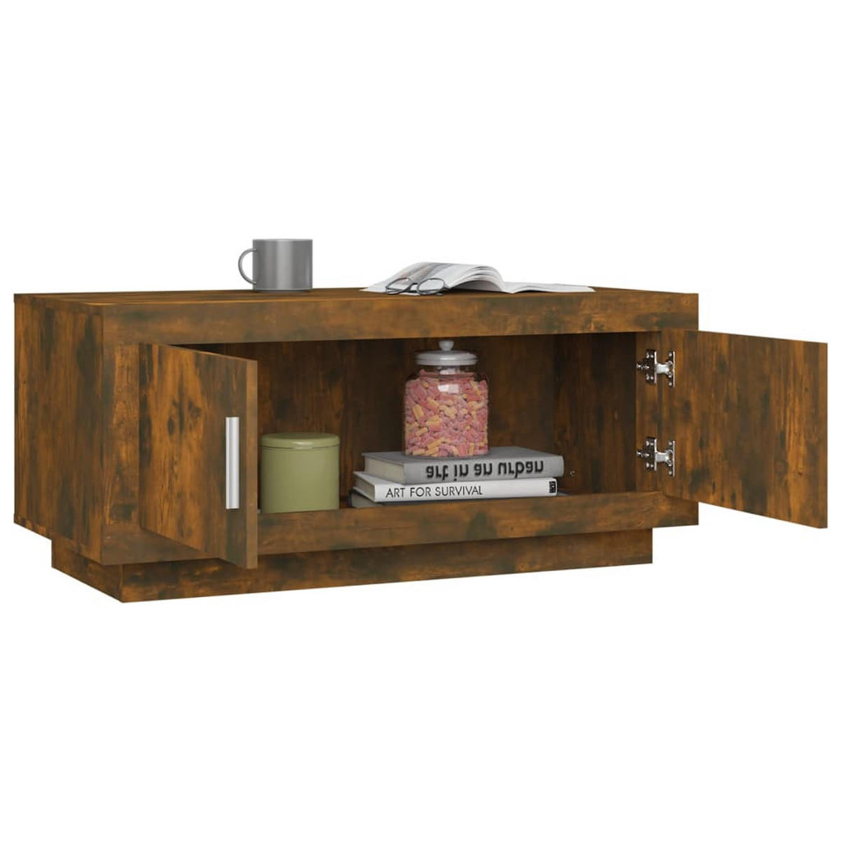 COUCHTISCH Räuchereiche 102x50x45 cm Holzwerkstoff - Braun, Holzwerkstoff (102/50/45cm) - furnicato