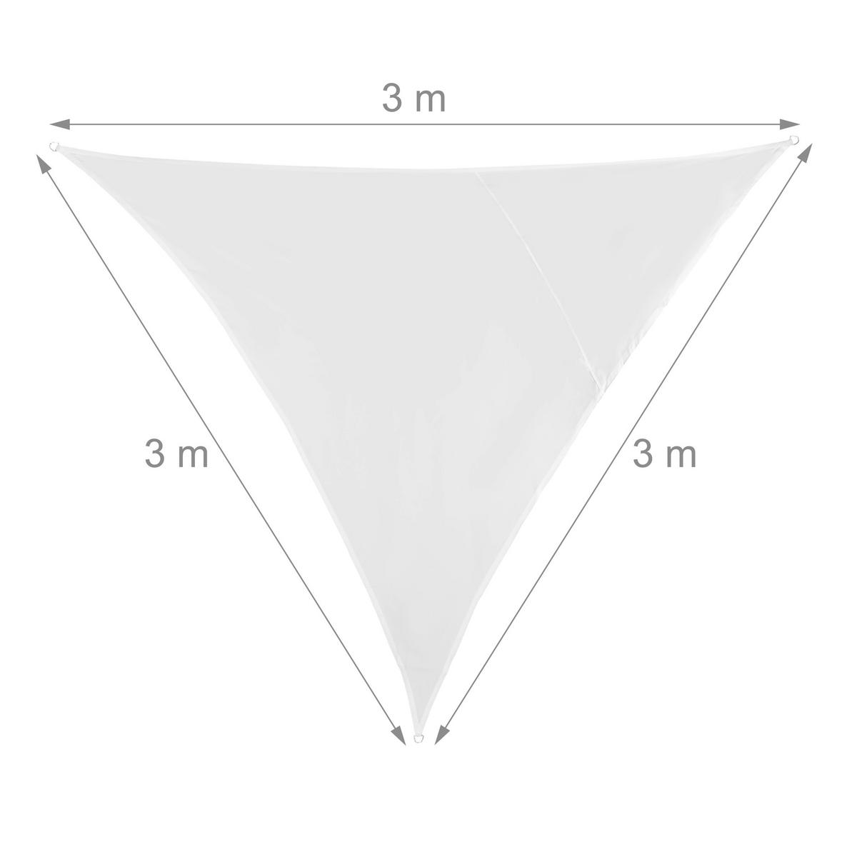 SONNENSEGEL - Weiß, Textil/Metall (300/250cm) - Relaxdays