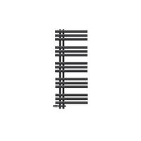 KOUPELNOVÝ radiátor Iron EM 500 x 1200 mm antracitový s průchozím ventilem - antracitová, kov (50/120/3cm) - LuxeBath