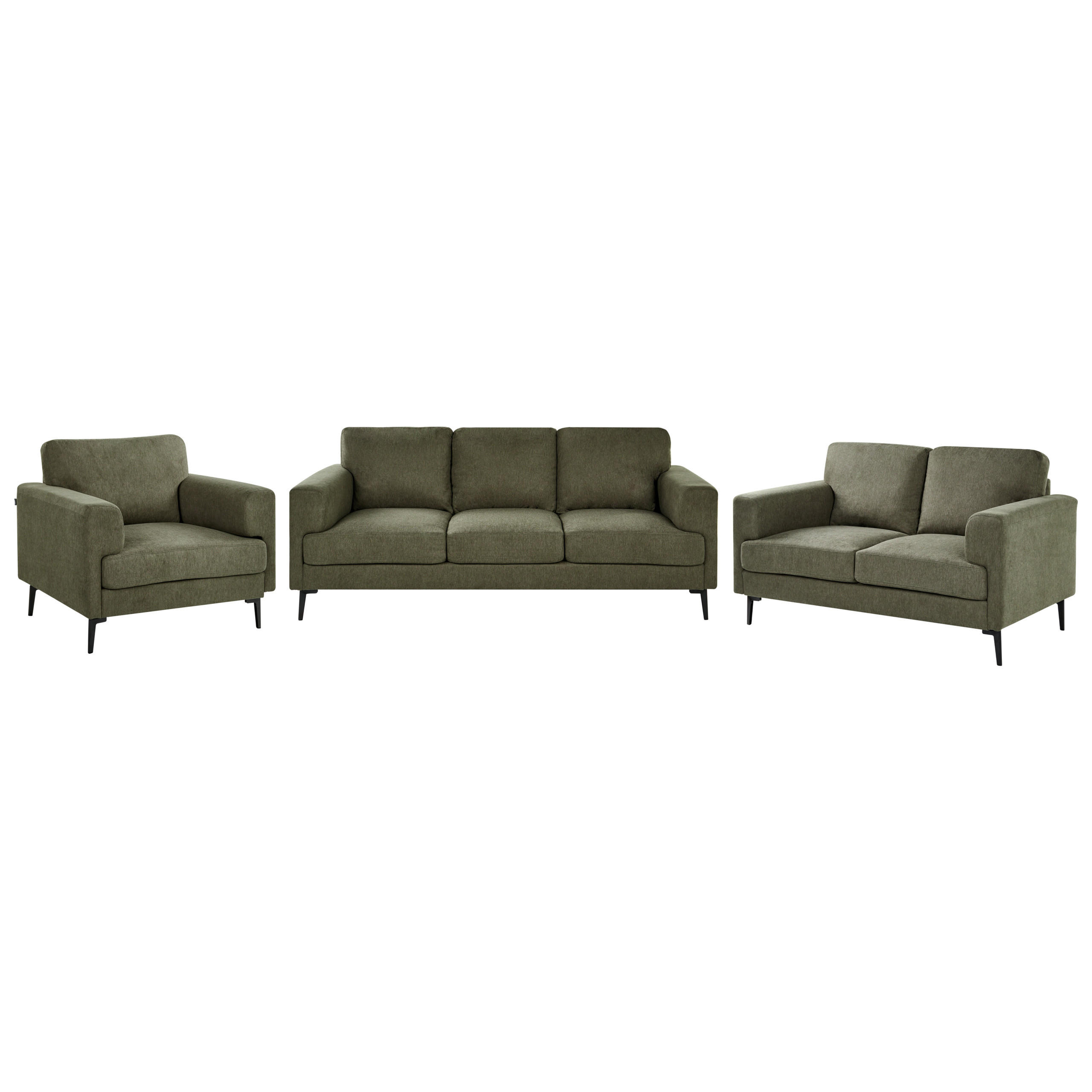 Beliani Sofa-Set Grün, Schwarz 213x85x65 cm