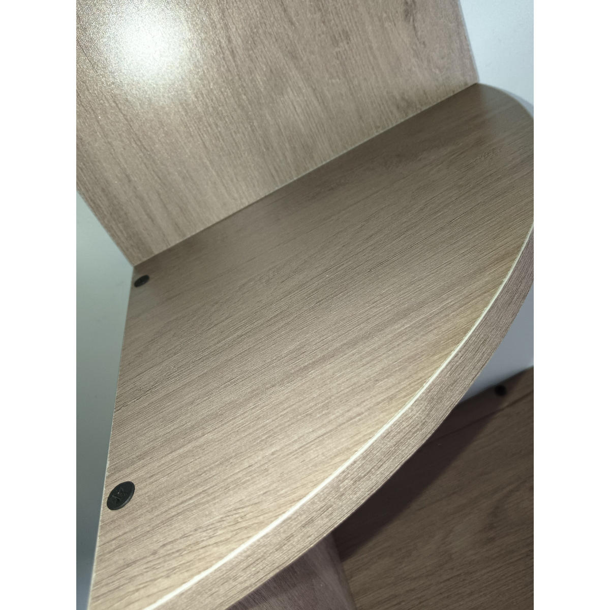 ROHOVÝ regál - šedá, kompozitní dřevo (20/125/20cm) - Relaxdays