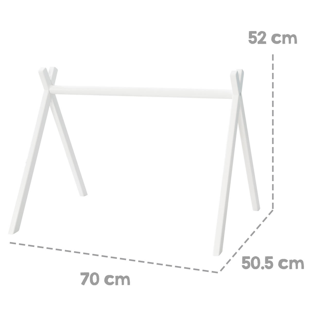 SPIELTRAPEZ - Weiß, Holz (70/52/50.5cm) - Roba